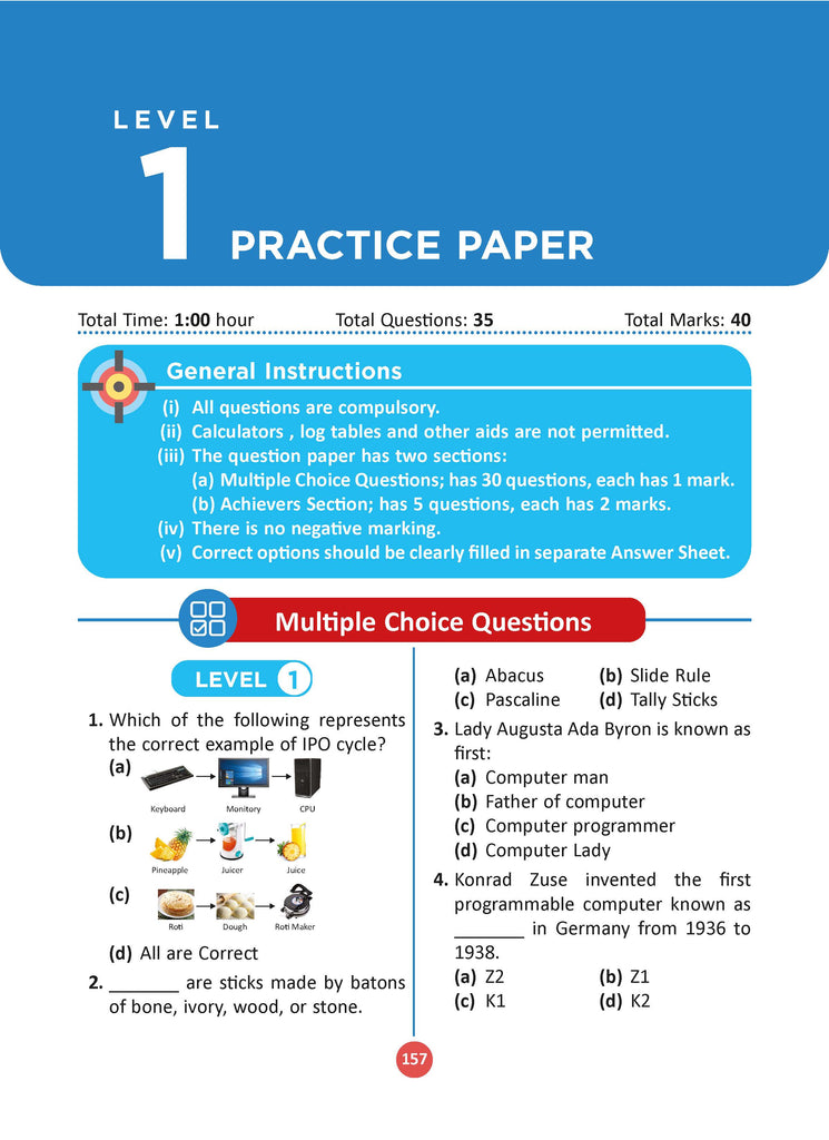 One for All Olympiads Previous Year Solved Papers Class 2 Cyber For 2025 Exam