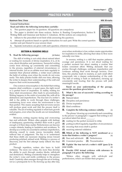 CBSE Class 11 English Core Question Bank | Chapter & Topic-wise Solved Papers (2017-2026) | Based on Latest Syllabus (April 2026) | Includes 2026 Papers | For 2027 Exam