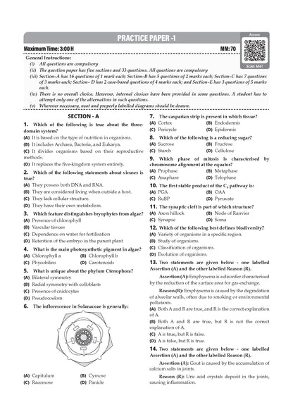 CBSE Class 11 Biology Question Bank | Chapter & Topic-wise Solved Papers (2017-2026) | Based on Latest Syllabus (April 2026) | Includes 2026 Papers | For 2027 Exam