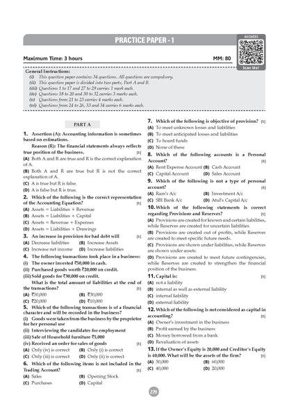 CBSE Class 11 Accountancy Question Bank | Chapter & Topic-wise Solved Papers (2017-2026) | Based on Latest Syllabus (April 2026) | Includes 2026 Papers | For 2027 Exam