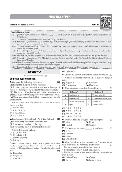 CBSE Class 11 History Question Bank | Chapter & Topic-wise Solved Papers (2017-2026) | Based on Latest Syllabus (April 2026) | Includes 2026 Papers | For 2027 Exam
