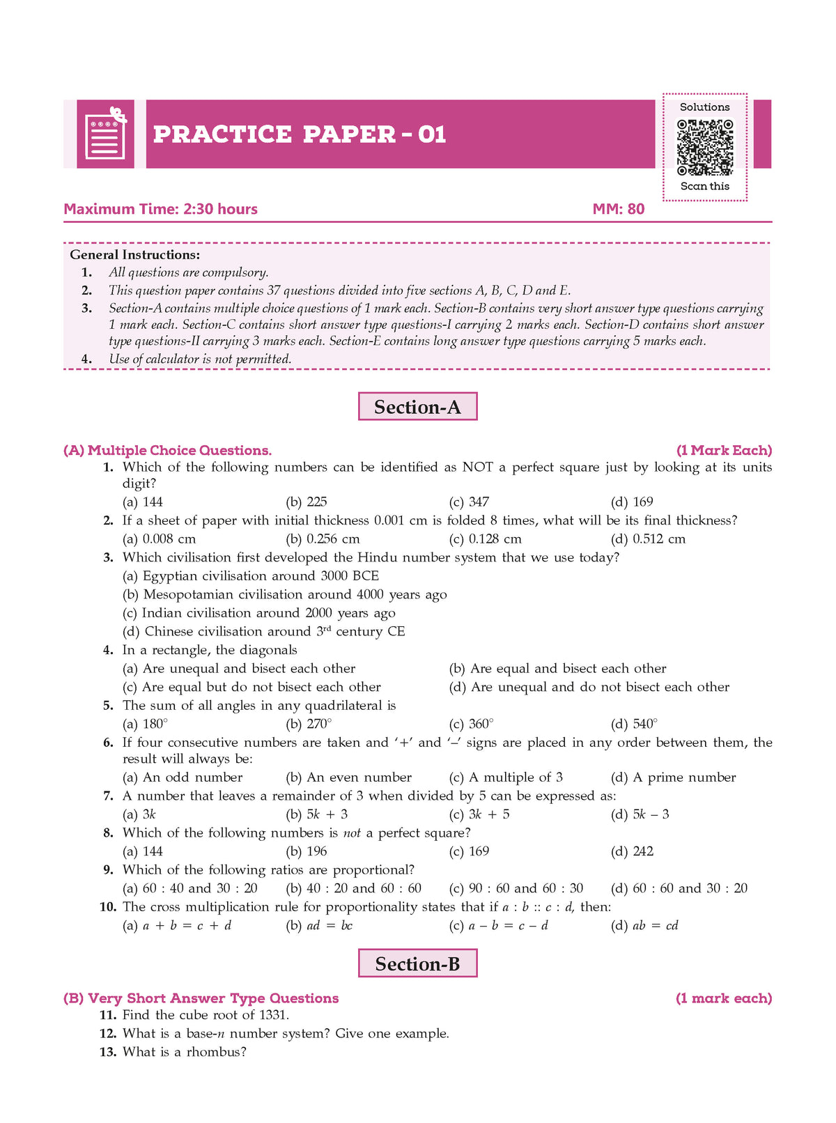 One For All Question Banks NCERT & CBSE Class 8 (Set of 3 Books) Mathematics Part-1, Part-2 & Science (For Latest Exam)