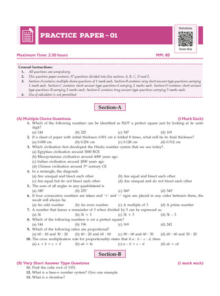 One For All Question Banks NCERT & CBSE Class 8(Set of 2 Books) Mathematics Part-1 & Part-2 (For Latest Exam)