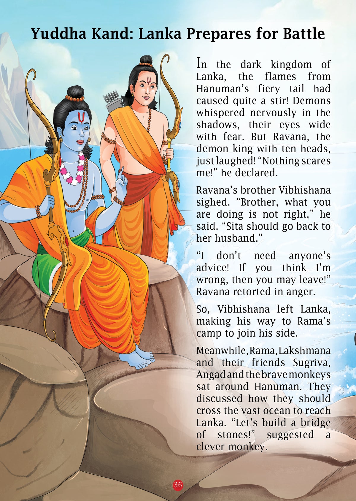 Ramayan Story Book for Kids | Padded Illustrated Mythology for Children By Sunita Pant Bansal | Retold Epic Tale for Kids | Age 7+ - Oswaal Books