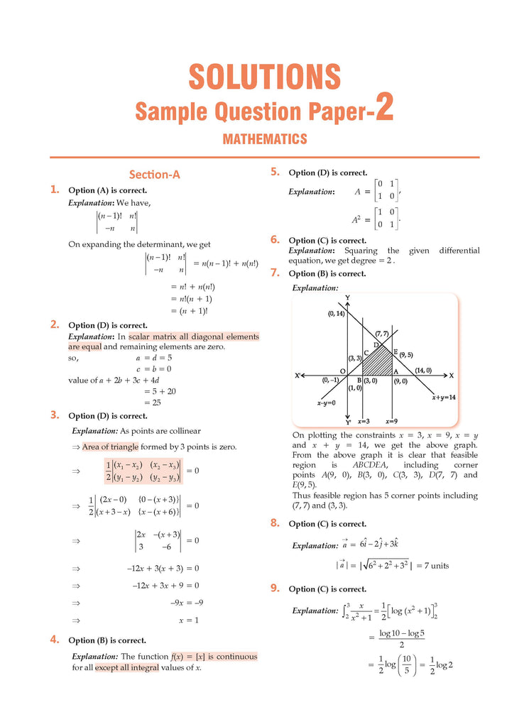 CBSE Sample Question Papers & Exam Rehearsal Class 12 Mathematics (Set of 2 Books) For 2025 Board Exam
