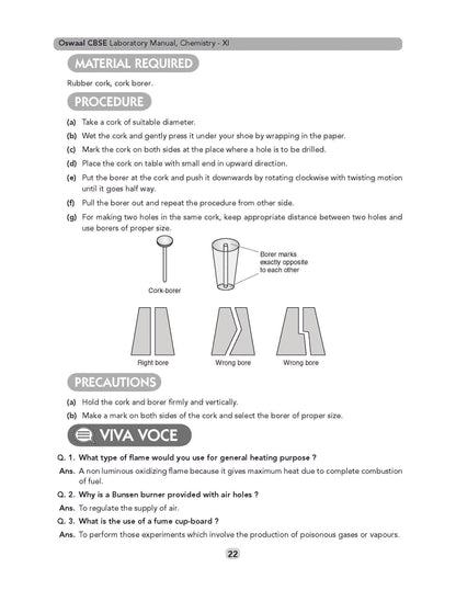CBSE Laboratory Manual Class 11 Chemistry Book ( Latest Edition ) - Oswaal Books