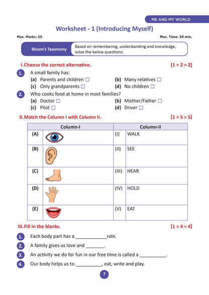 One for All Workbook Class 1 General Knowledge | 45+ Concept-wise Perforated Worksheets | Based on NCERT | NEP 2020 & NCF 2023 Aligned | For CBSE & State Boards