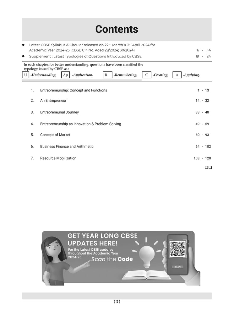 CBSE Question Bank Class 11 Entrepreneurship, Chapterwise and Topicwise Solved Papers For 2025 Exams