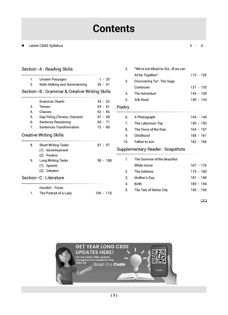 CBSE Question Bank Class 11 English Core, Chapterwise and Topicwise Solved Papers For 2025 Exams