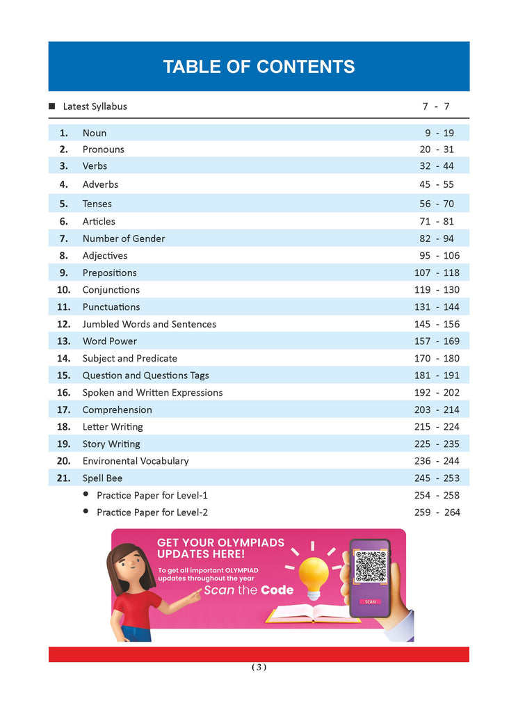 One For All Olympiad Class 3 English | Previous Years Solved Papers | For 2024-25 Exam