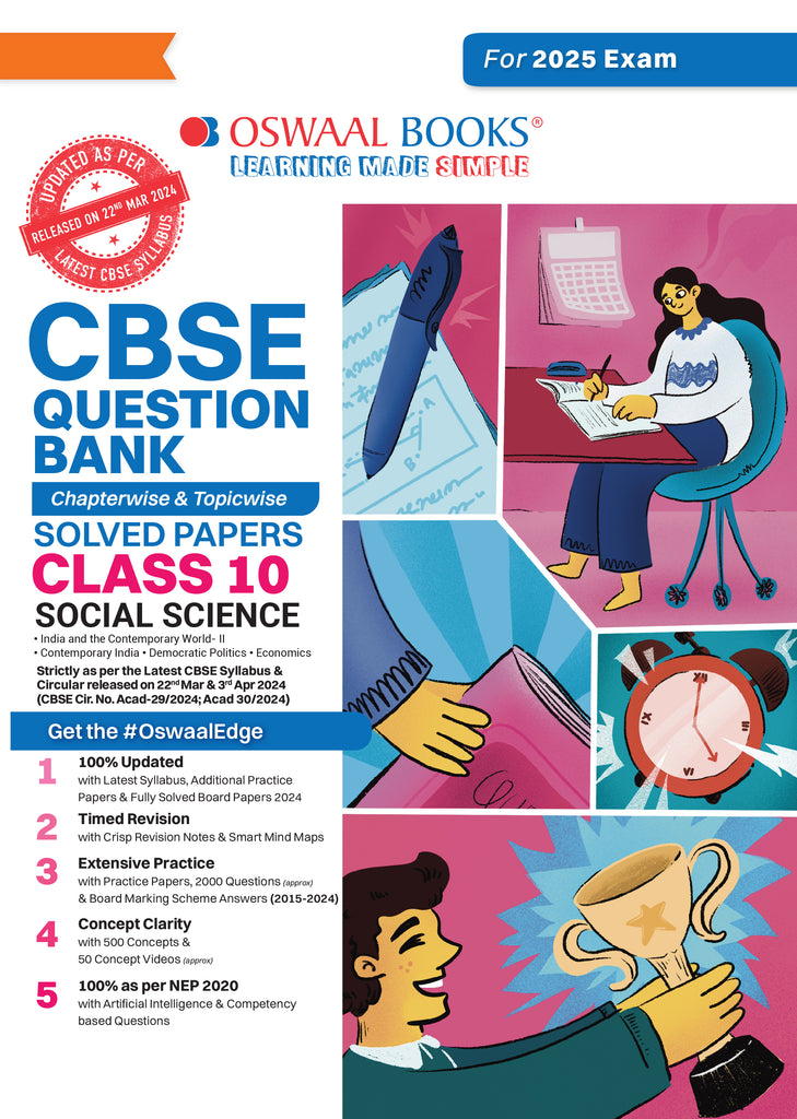 CBSE Question Bank  Class 10 Social Science, Chapterwise and Topicwise Solved Papers For Board Exams 2025