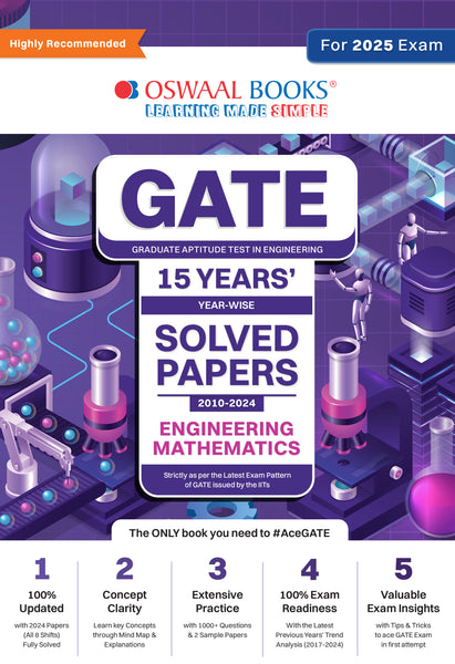 GATE 15 Years' Solved Papers Year-wise 2010 to 2024 | Engineering Mathematics | For 2025 Exam