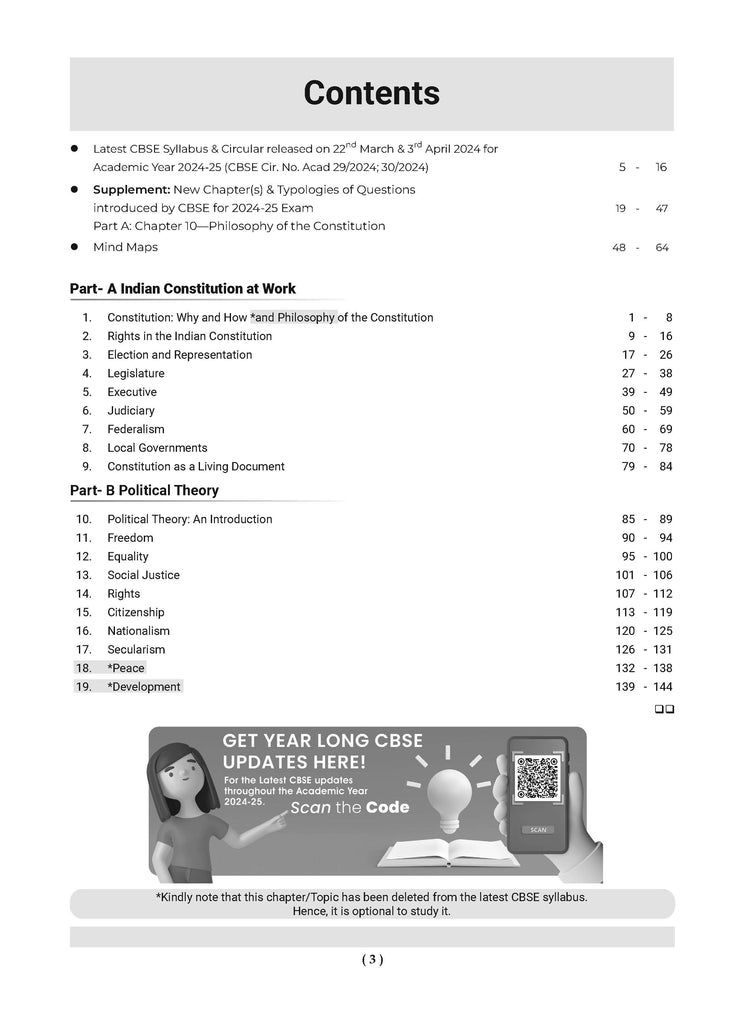 CBSE Question Bank Class 11 Political Science, Chapterwise and Topicwise Solved Papers For 2025 Exams