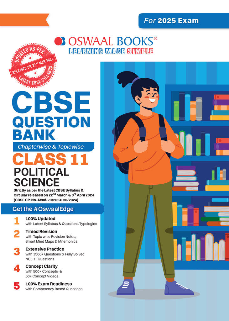 CBSE Question Bank Class 11 Political Science, Chapterwise and Topicwise Solved Papers For 2025 Exams