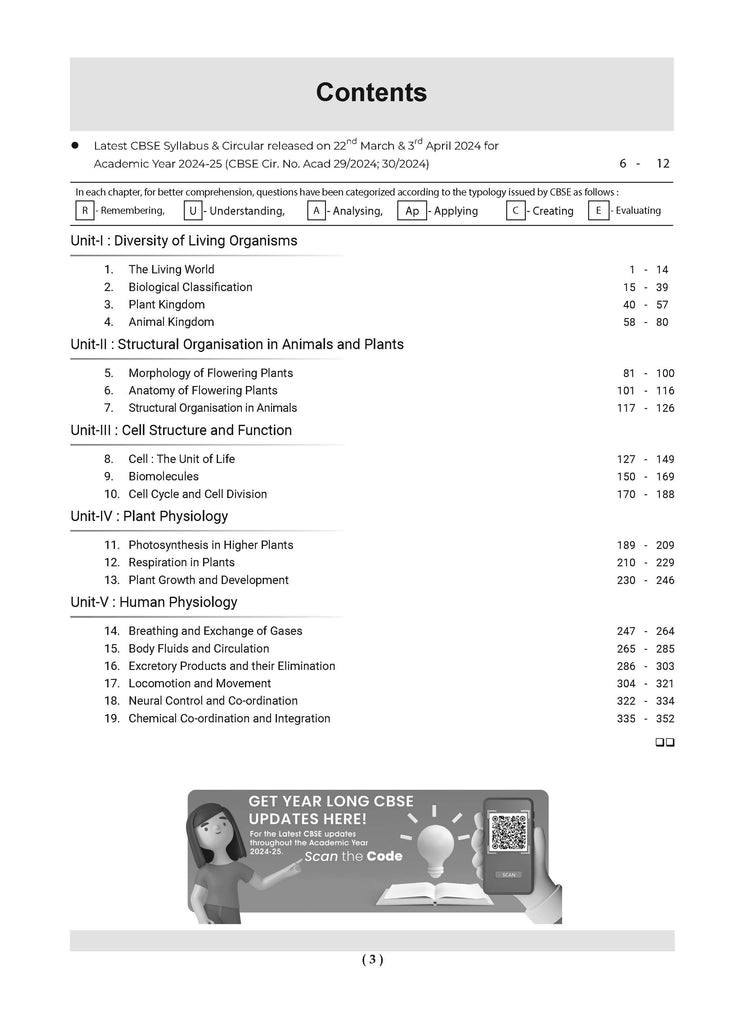 CBSE Question Bank Class 11 Biology, Chapterwise and Topicwise Solved Papers For 2025 Exams