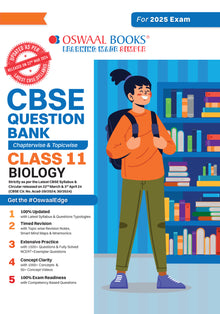 CBSE Question Bank Class 11 Biology, Chapterwise and Topicwise Solved Papers For 2025 Exams