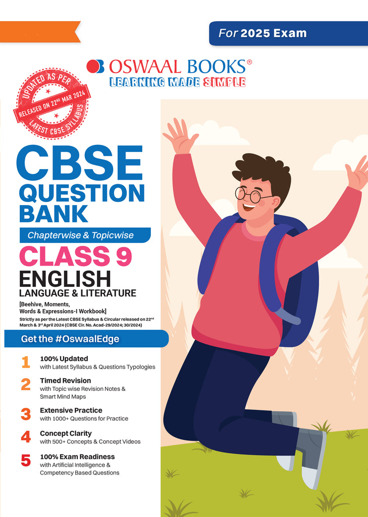 CBSE Question Bank Class 9 English Language & Literature, Chapterwise and Topicwise Solved Papers For 2025 Exams