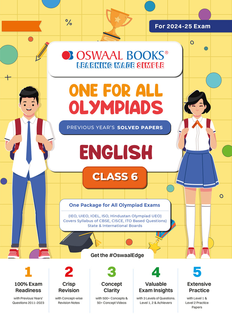 One All Olympiad Class 6 English Previous Years Solved Papers For