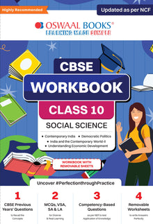 CBSE Workbook | Social Science | Class 10 | Updated as per NCF | For better results | For Latest Exam