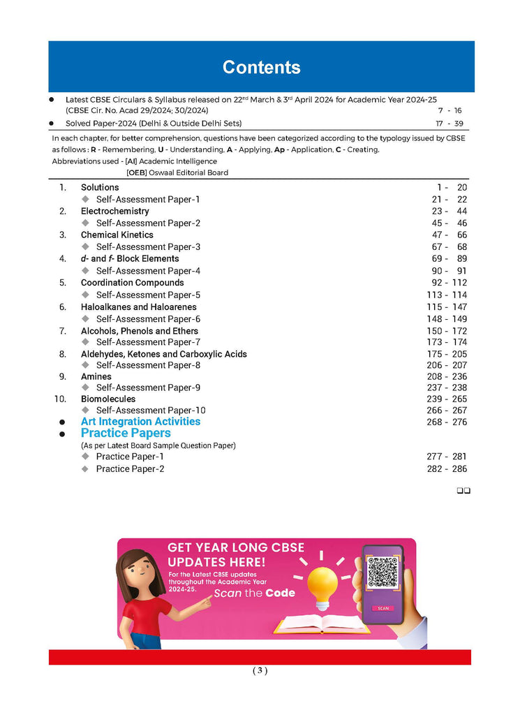 CBSE Question Bank Class 12 Chemistry, Chapterwise and Topicwise Solved Papers For Board Exams 2025