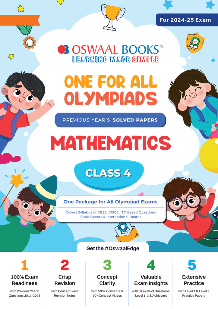 One For All Olympiad Class 4 Mathematics | Previous Years Solved Papers | For 2024-25 Exam