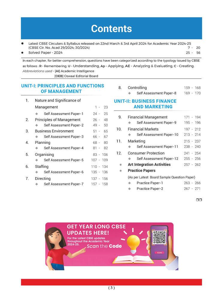 CBSE Question Bank Class 12 Business Studies, Chapterwise and Topicwise Solved Papers For Board Exams 2025