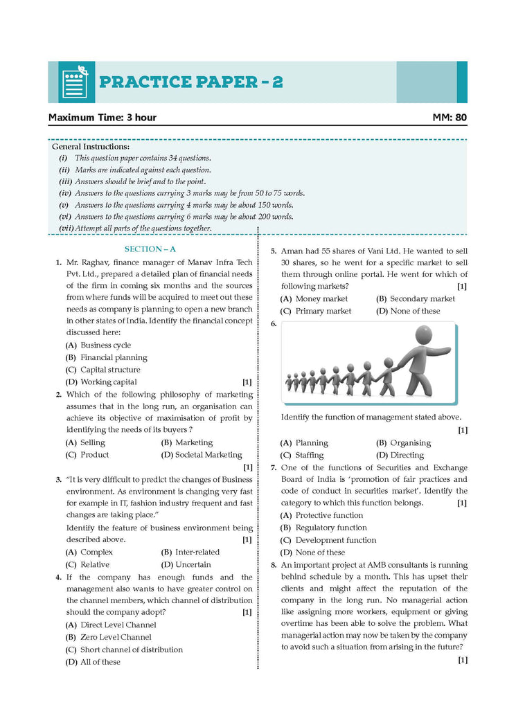 CBSE Question Bank Class 12 Business Studies, Chapterwise and Topicwise Solved Papers For Board Exams 2025