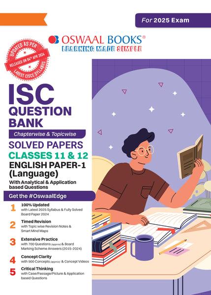 ISC Question Bank Class 11 & 12 English Paper-1 | Chapterwise | Topicwise  | Solved Papers  | For Board Exams 2025