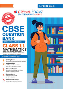 CBSE Question Bank Class 11 Mathematics, Chapterwise and Topicwise Solved Papers For 2025 Exams