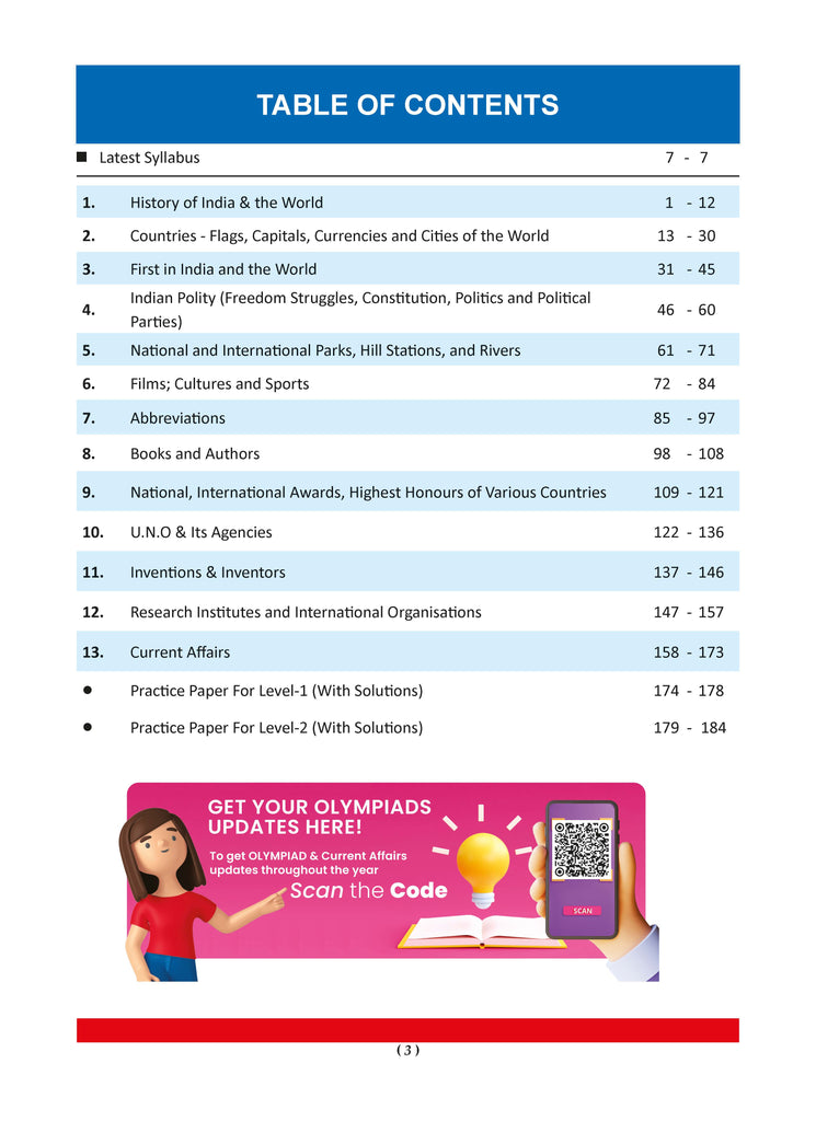 One For All Olympiad Class 8 General Knowledge | Previous Years Solved Papers | For 2024-25 Exam