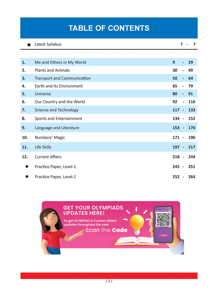 One For All Olympiad Class 3 General Knowledge | Previous Years Solved Papers | For 2024-25 Exam