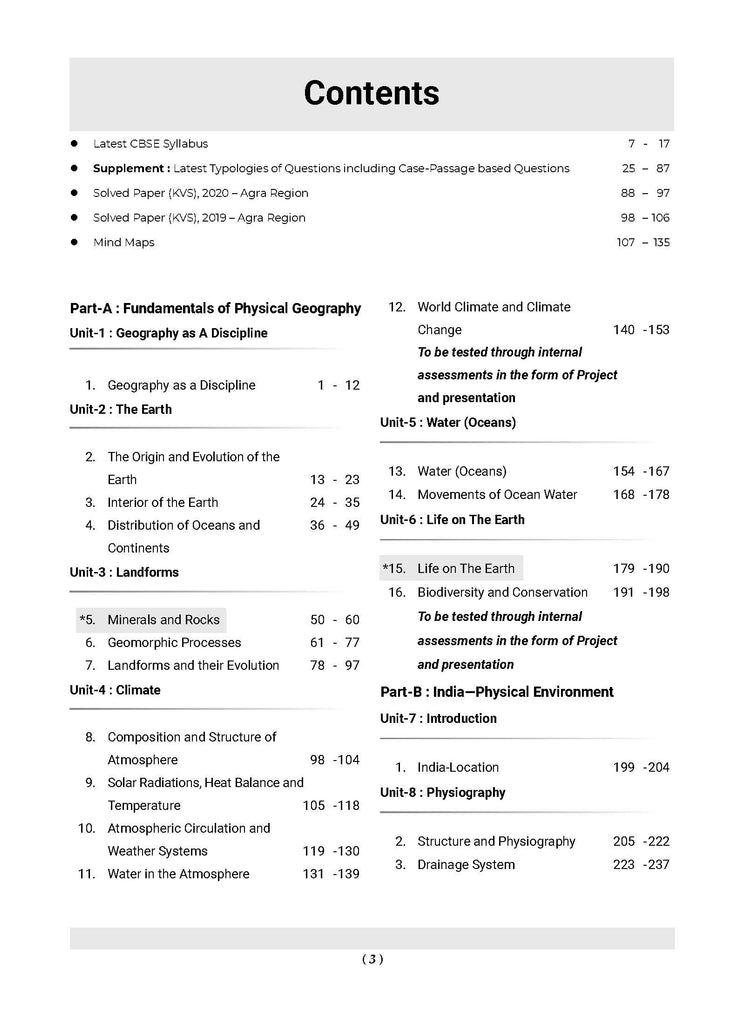 CBSE Question Bank Class 11 Geography, Chapterwise and Topicwise Solved Papers For 2025 Exams