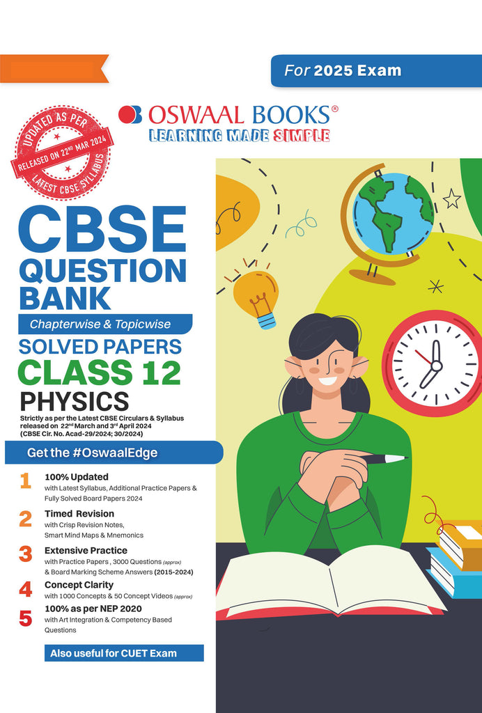 CBSE Question Bank Class 12 Physics, Chapterwise and Topicwise Solved Papers For Board Exams 2025