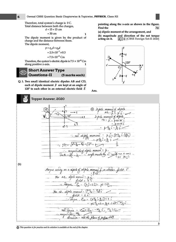 CBSE Question Bank Class 12 Physics, Chapterwise and Topicwise Solved Papers For Board Exams 2025