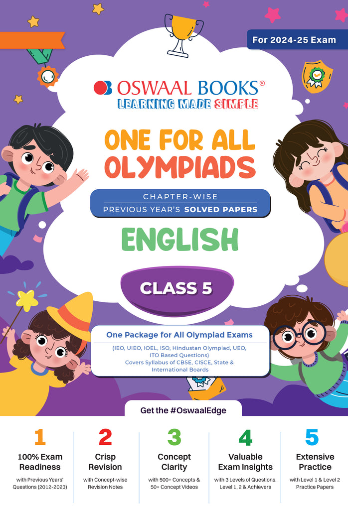 One For All Olympiad Class 5 English | Previous Years Solved Papers | For 2024-25 Exam