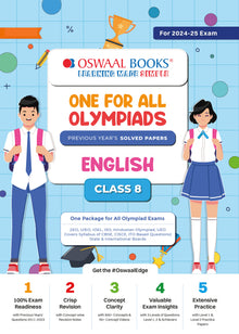 One For All Olympiad Class 8 English | Previous Years Solved Papers | For 2024-25 Exam