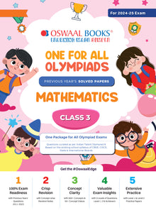 One For All Olympiad Class 3 Mathematics | Previous Years Solved Papers | For 2024-25 Exam