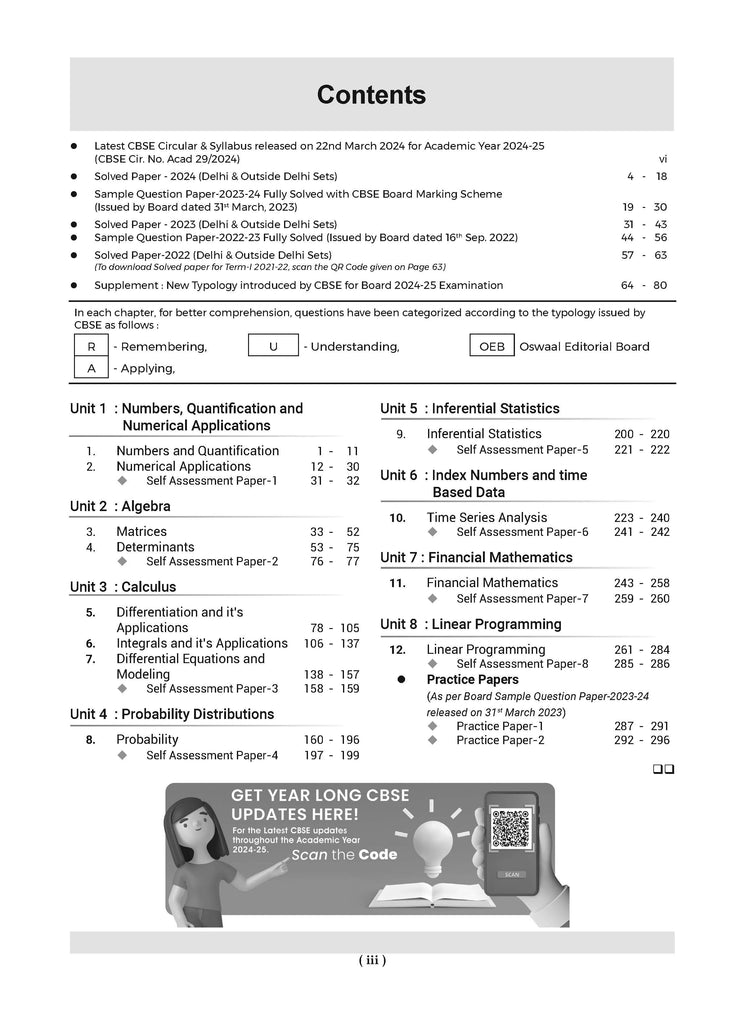 CBSE Question Bank Class 12 Applied Mathematics, Chapterwise and Topicwise Solved Papers For Board Exams 2025