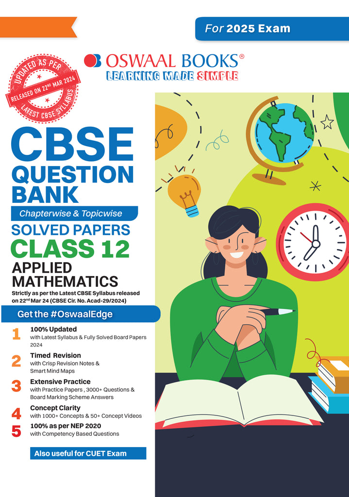 CBSE Question Bank Class 12 Applied Mathematics, Chapterwise and Topicwise Solved Papers For Board Exams 2025