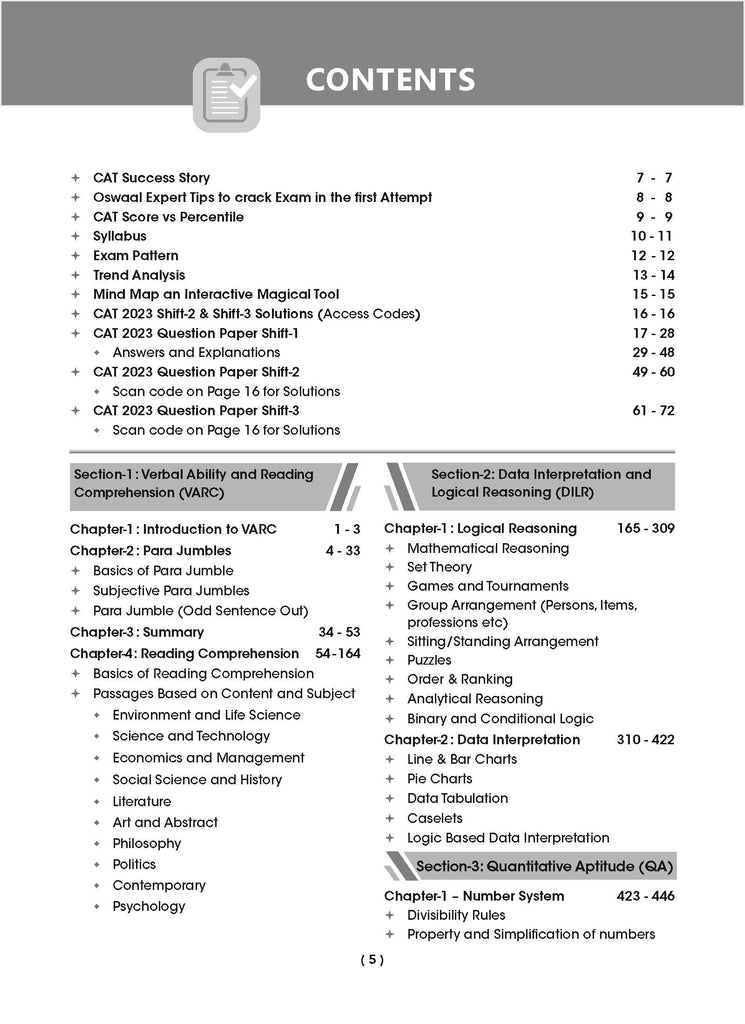 CAT 25 Years' Chapter-wise & Topic-wise Solved Papers (1991-2008 & 2017-2023) | (VARC, DILR & QA) | For 2024 Exam