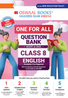 One For All Question Bank NCERT & CBSE, Class-8 English (For Latest Exam)