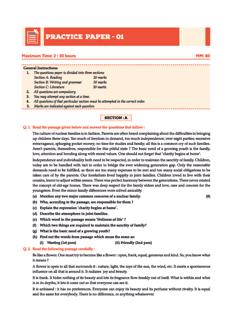 One For All Question Bank NCERT & CBSE, Class-8 English (For Latest Exam)