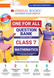 One For All Question Bank NCERT & CBSE, Class-7 Mathematics (For Latest Exam)