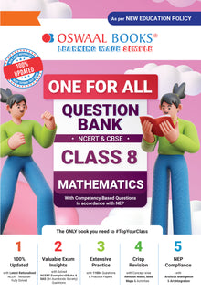 One For All Question Bank NCERT & CBSE, Class-8 Mathematics (For Latest Exam)