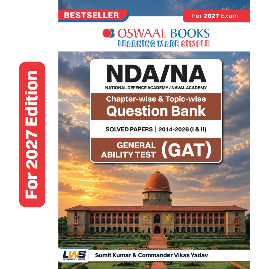 Oswaal NDA/NA 13 Years' Chapter-wise & Topic-wise Solved Papers | General Ability Test (GS & English) | 2014–2026 (I & II) | For 2027 Exam | with Oswaal AI