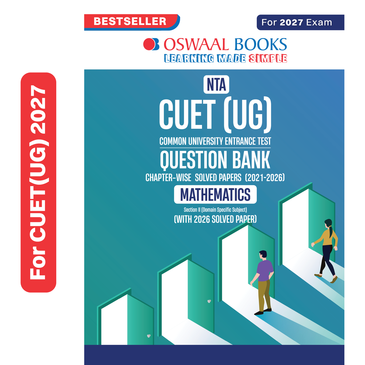 Oswaal NTA CUET (UG) Chapter-wise Solved Papers Question Bank | Mathematics | PYQs (2022–2026) NCERT aligned MCQs | With Solved Paper 2026 | For 2027 Exam | With Oswaal AI