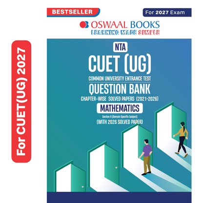 Oswaal NTA CUET (UG) Chapter-wise Solved Papers Question Bank | Mathematics | PYQs (2022–2026) NCERT aligned MCQs | With Solved Paper 2026 | For 2027 Exam | With Oswaal AI