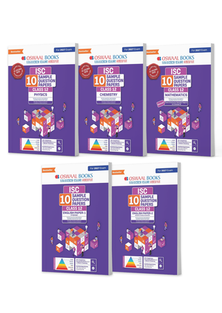 ISC | 10 Sample Question Papers | Class 12 | (Set of 5 Books) Physics, Chemistry, Mathematics, English Paper 1 & 2 (For 2027 Exam) Updated Version | With Oswaal AI