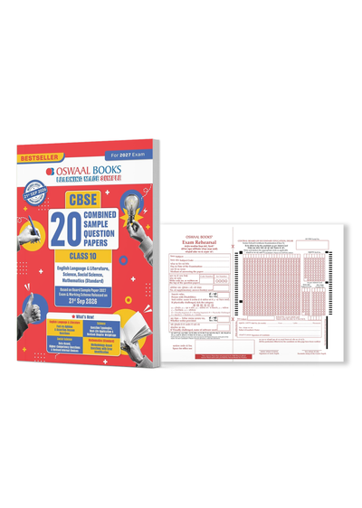 CBSE 20 Combined Sample Question Papers Class 10 Board Exams 2027 | English, Science, Social Science, Maths Standard + Exam Practice Answer Booklet Pack of 5
