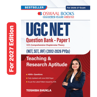 Oswaal UGC NET/JRF/SET Paper 1 Teaching & Research Aptitude Question Bank | Comprehensive Chapter-Wise Theory | 4000+ Questions | PYQs 2012–2026 | June 2026 Paper | For Dec 2026 Exam | With Oswaal AI